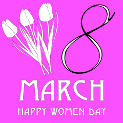  8 march happy women day realistic background with beautiful bunch of flowers vector illustration