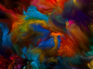 Foto auf Alu-Dibond Gemixte farben Cooler Farbfluss