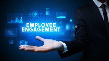 Hand of Businessman holding motivational message