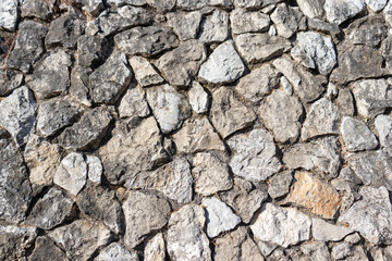 granite stone wall close up