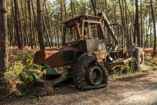 rusty old tractor