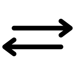 Exchange icon line style vector