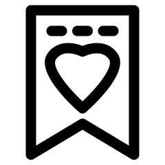 bookmark Favorite icon with outline style design