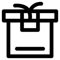 gift icon line style vector