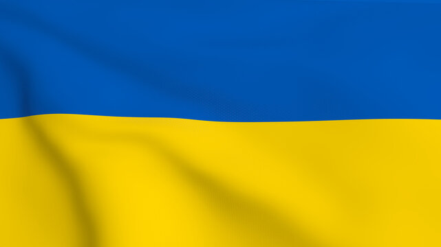 Waving flag of the Ukraine. High Resolution