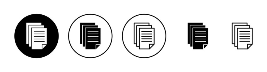 Document icons set. Paper sign and symbol. File Icon