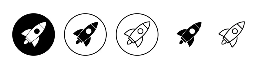 Foto op Canvas Rocket icons set. Startup sign and symbol. rocket launcher icon © avaicon