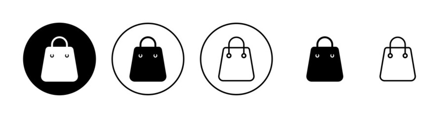 Shopping bag icons set. shopping sign and symbol