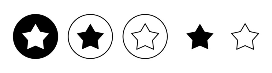 Star Icons set. rating sign and symbol. favourite star icon