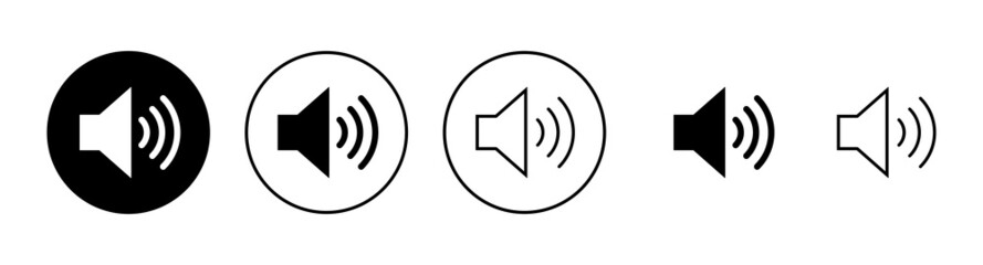 Speaker icons set. volume sign and symbol. loudspeaker icon. sound symbol