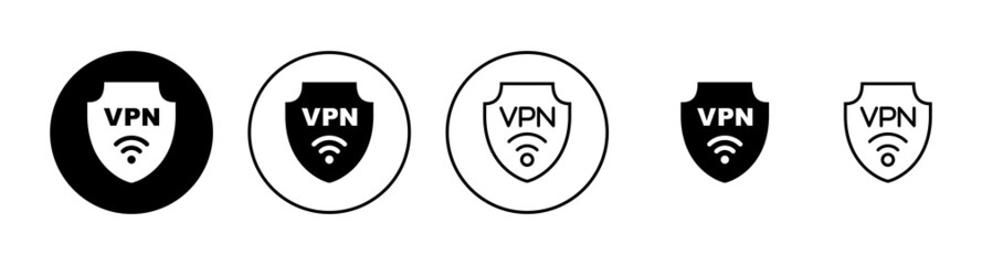 Vpn icons set. Private network sign and symbol. virtual private network icon.