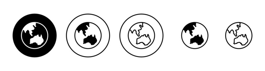 World map set. Worldmap sign and symbol. Globe icon
