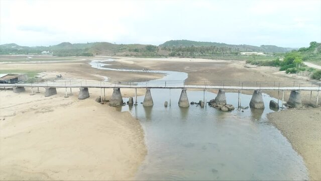 Drone Mandalika Island river