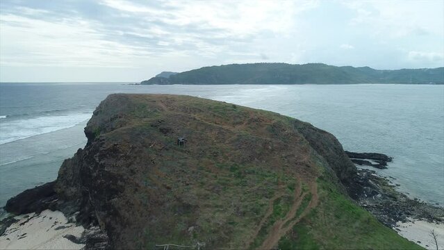 Drone Mandalika Island sea