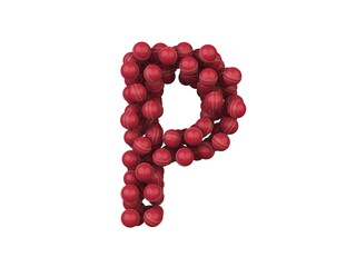 Cricket themed font  Letter P