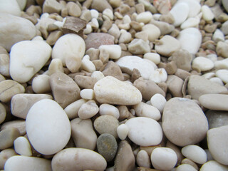 Fototapeta na wymiar Beach Made of Little Stones