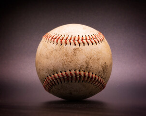 Well worn Baseball used baseball games by athletes