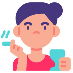 Obraz premium bad habits flat icon
