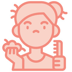 hair loss two tone icon
