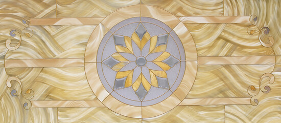 stained glass beautiful stained glass ornament for interior doors tin film decorative composition