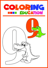 coloring number for children's learning