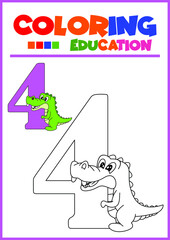 coloring number for children's learning