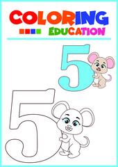 coloring number for children's learning