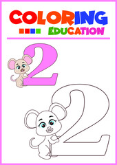 coloring number for children's learning