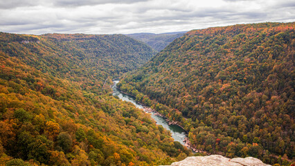 New River Gorge mountain views during the fall
