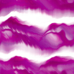 Wavy summer dip dye boho background. Wet ombre color blend for beach swimwear, trendy fashion print. Dripping paint digital fluid watercolor swirl effect. High resolution seamless pattern material.