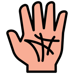 palmistry filled outline icon