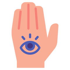 all seeing eye flat icon