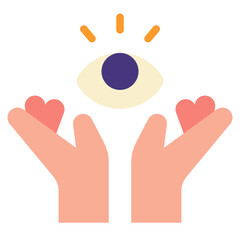 all seeing eye flat icon