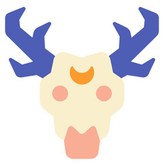 Obraz premium deer skull flat icon