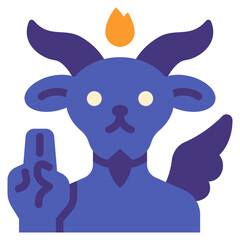 baphomet flat icon