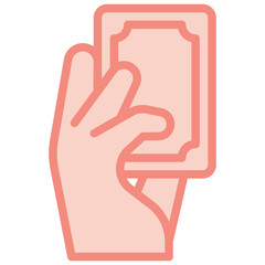 tarot card two tone icon