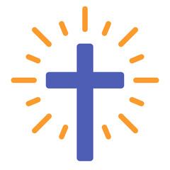 Obraz premium cross flat icon