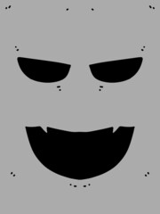 cute ghost face cartoon background