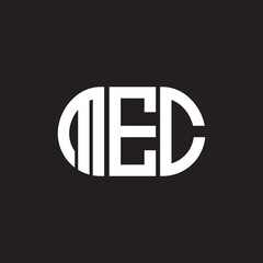 MEC letter logo design on black background. MEC creative initials letter logo concept. MEC letter design.