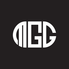 MGG letter logo design on black background. MGG creative initials letter logo concept. MGG letter design.