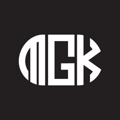 MGK letter logo design on black background. MGK creative initials letter logo concept. MGK letter design.