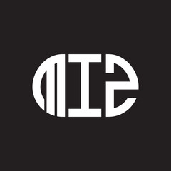 MIZ letter logo design on black background. MIZ creative initials letter logo concept. MIZ letter design.