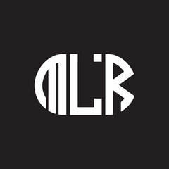 MLR letter logo design on black background. MLR creative initials letter logo concept. MLR letter design.