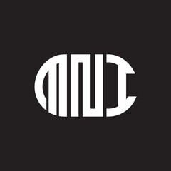 MNI letter logo design on black background. MNI creative initials letter logo concept. MNI letter design.