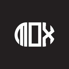 MOX letter logo design on black background. MOX creative initials letter logo concept. MOX letter design.