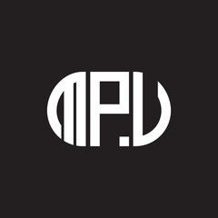 MPV letter logo design on black background. MPV creative initials letter logo concept. MPV letter design.