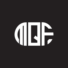 MQF letter logo design on black background. MQF creative initials letter logo concept. MQF letter design.