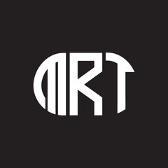 MRT letter logo design on black background. MRT creative initials letter logo concept. MRT letter design.