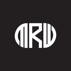 MRW letter logo design on black background. MRW creative initials letter logo concept. MRW letter design.