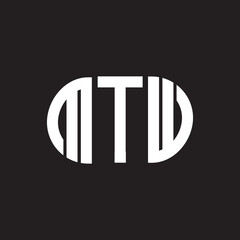 MTW letter logo design on black background. MTW creative initials letter logo concept. MTW letter design.